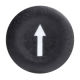black cap marked arrow for circular pushbutton Ø22 - ZBA335