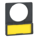 Harmony - porte-étiquette plate 30x40 - plastique noir - avec étiq 8x27 - vierge - ZBY2101