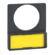 Harmony - porte-étiquette 30x40 + étiquette vierge 8x27 - fond blanc ou jaune  - ZBY4101