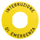 Harmony étiquette circulaire Ø60mm jaune logo EN13850 DESCONEXION DE EMERGENCIA - ZBY9460